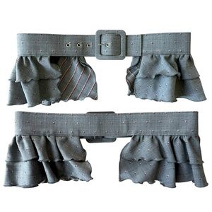 Twee Ruffled Grey Belt